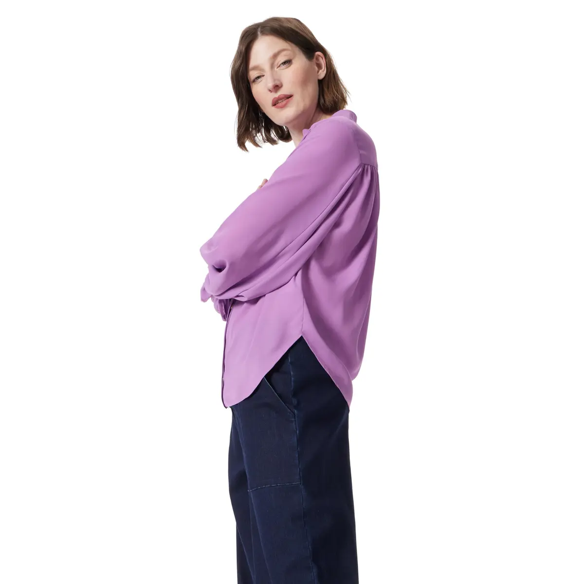 DEE OCLEPPO Jane Long Sleeve Button Front Blouse | Chic, American Design for Women - view 2