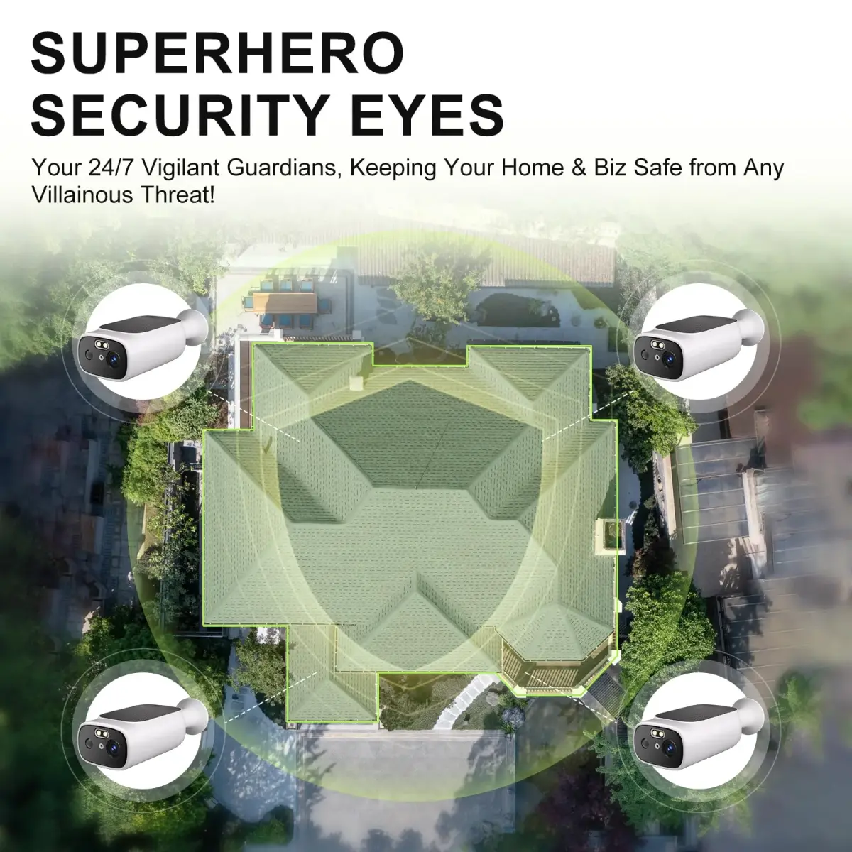 Camoon 2K Solar Security Cameras Wireless Outdoor (2 Cams, 2-Pack) | Continuous Power, Color Night Vision - view 7
