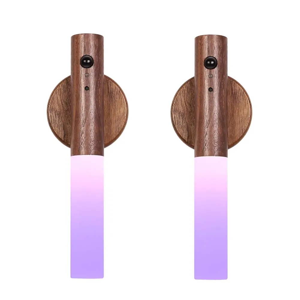 LANDGOO Wooden Motion Sensor Night Light | Handmade Natural Wood with Motion Detection - main product image