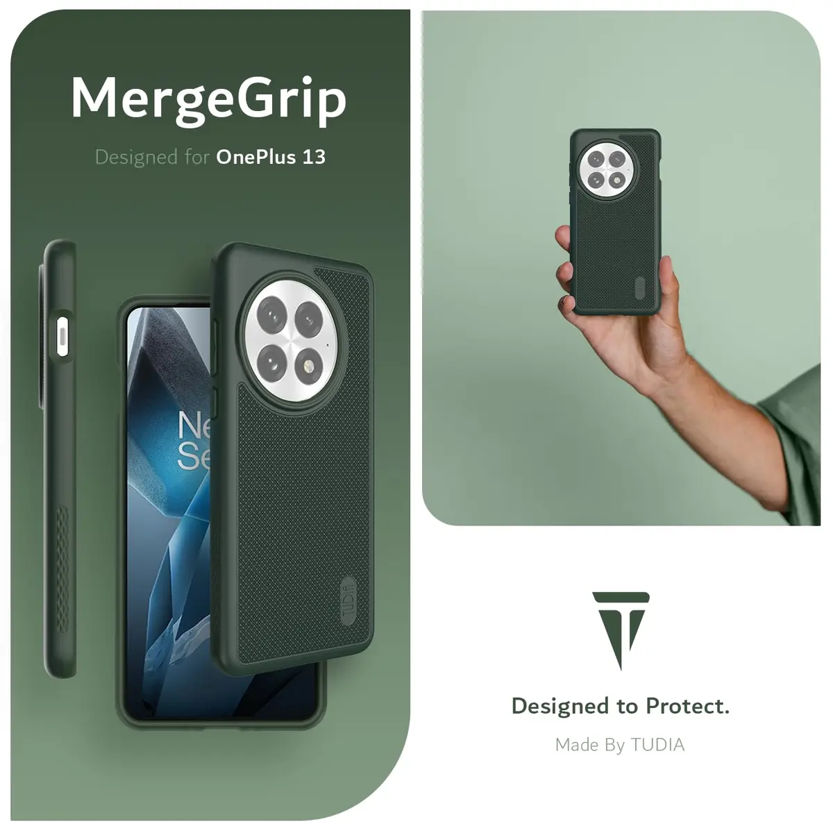 TUDIA MergeGrip Phone Case for OnePlus 13 5G (2025) | Military Grade Drop Tested Slim Shockproof Cover - view 6
