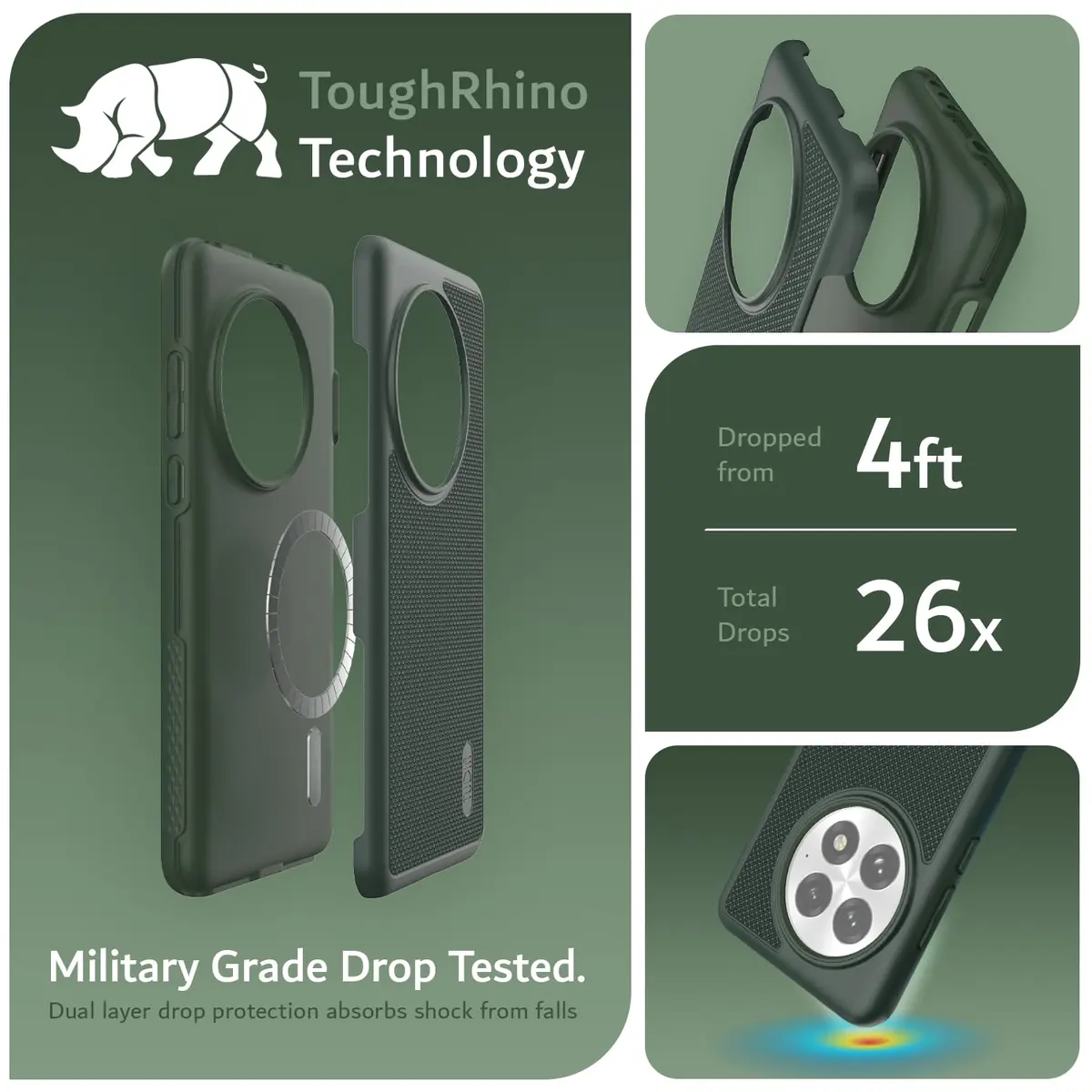TUDIA MergeGrip Phone Case for OnePlus 13 5G (2025) | Military Grade Drop Tested Slim Shockproof Cover - view 2