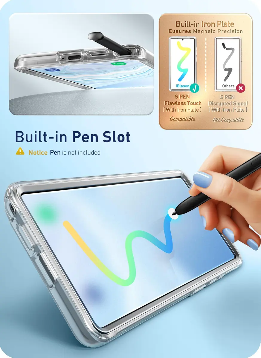 i-Blason Galaxy S25 Ultra Case MagSafe with Screen Protector Butterfly | Slim Impact-Resistant Cover - view 6