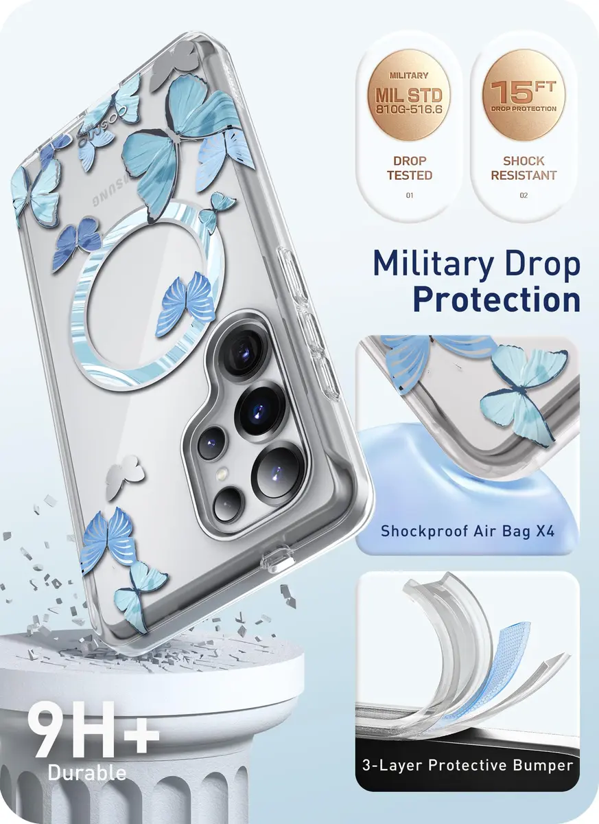 i-Blason Galaxy S25 Ultra Case MagSafe with Screen Protector Butterfly | Slim Impact-Resistant Cover - view 7