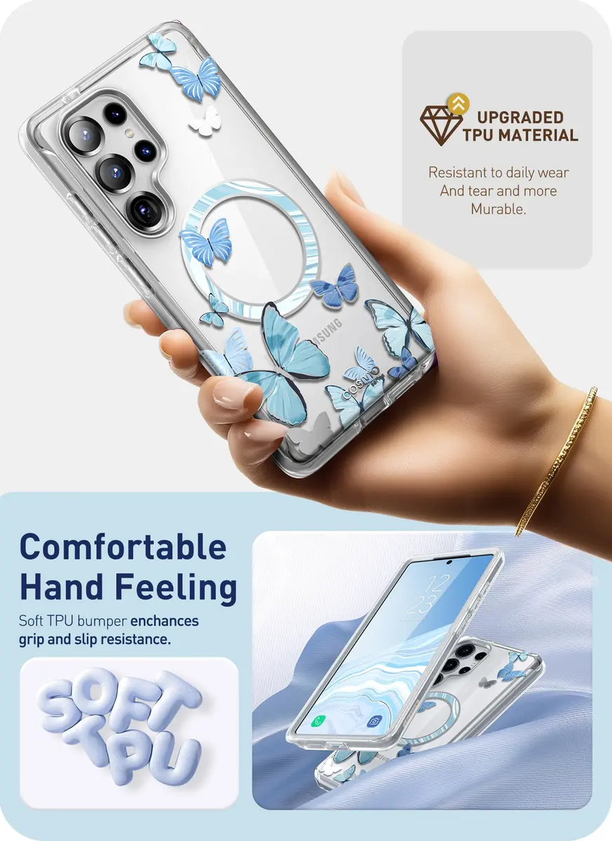 i-Blason Galaxy S25 Ultra Case MagSafe with Screen Protector Butterfly | Slim Impact-Resistant Cover - view 8