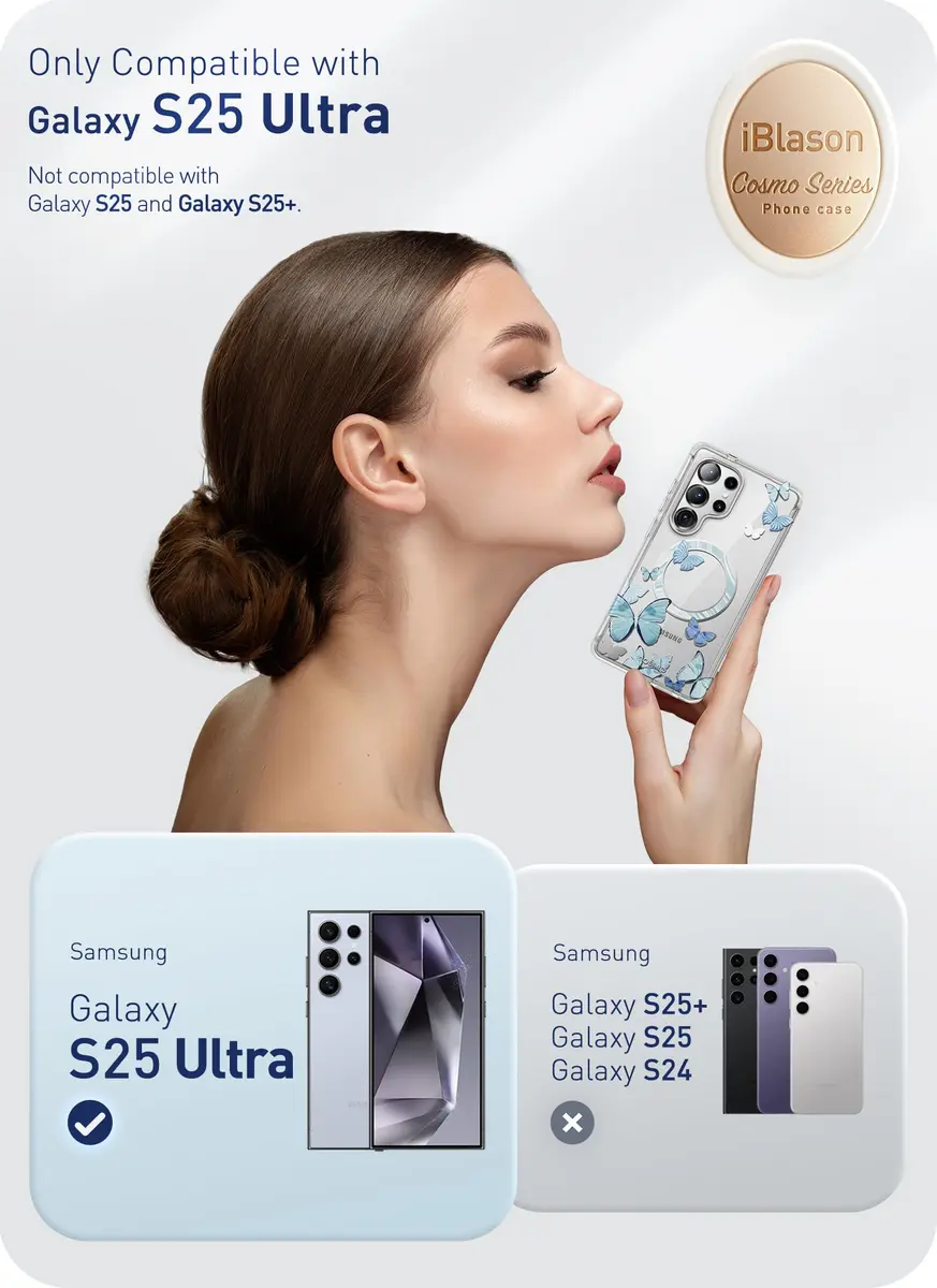 i-Blason Galaxy S25 Ultra Case MagSafe with Screen Protector Butterfly | Slim Impact-Resistant Cover - view 2