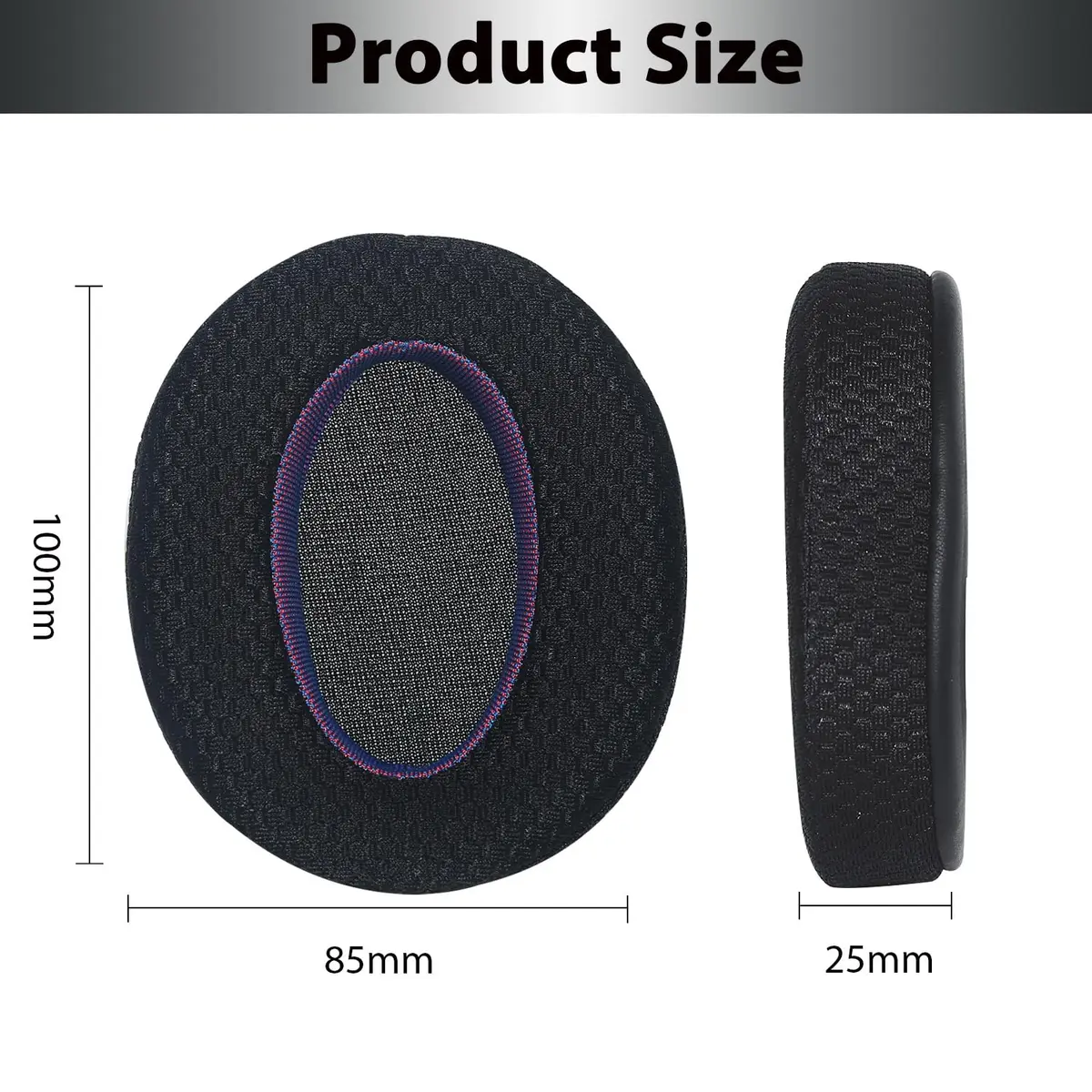 Adhiper Mesh Ear Pads for Sony WH-CH720N WH-CH710N, Black & Purple Edition | Breathable Comfort & Enhanced Sound - view 5