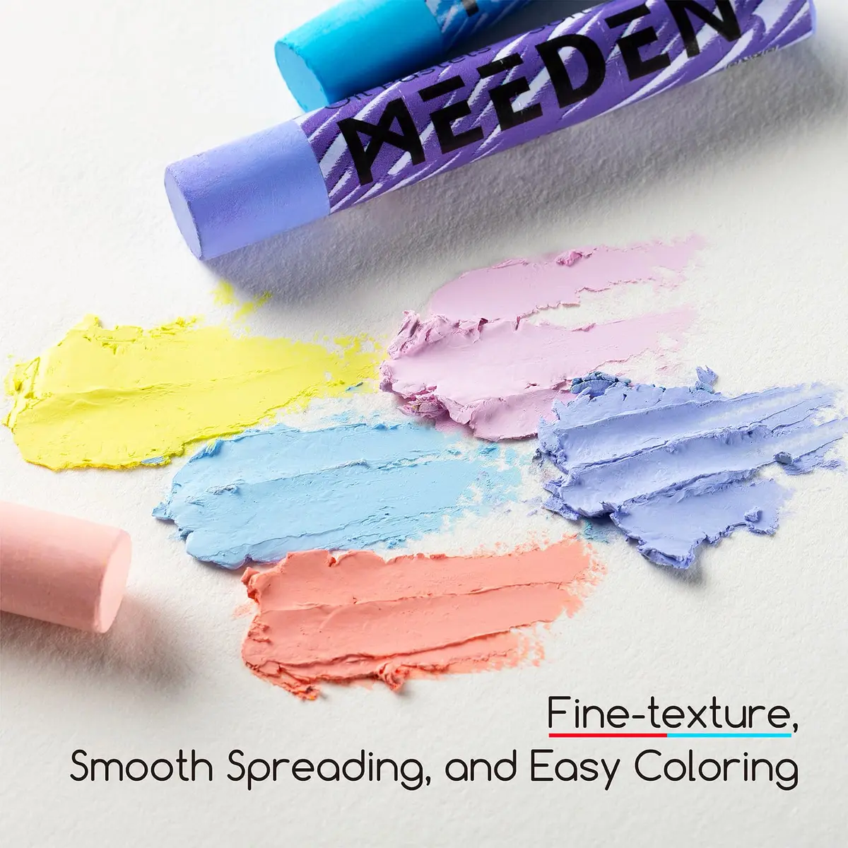 MEEDEN Soft Oil Pastels Set 52 Count (Pack of 1) | 48 Vivid Colors + 4 White, Non-Toxic, Smooth Blending - view 4