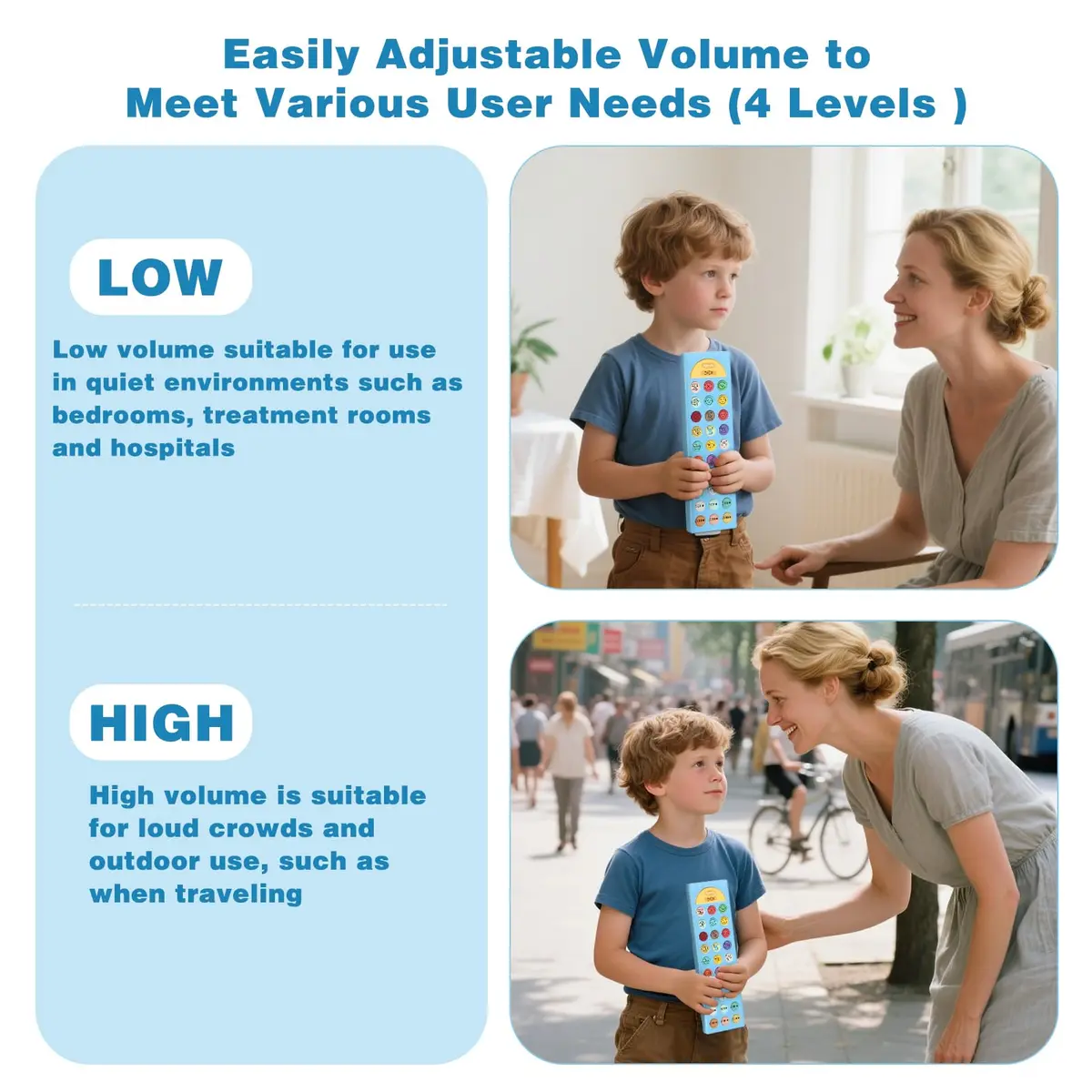 Joyreal AAC Device for Autism, Non-Verbal Communication Tool with 24 Buttons & 6 Programmable Options | Blue - view 5