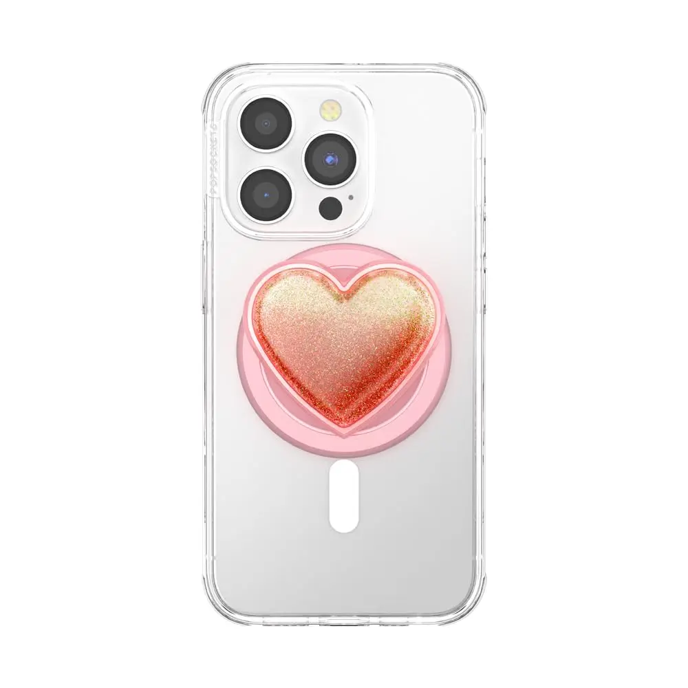 PopSockets Phone Grip for MagSafe Tidepool Heart | Magnetic Stand & Grip, Slim, Heart Design - view 3