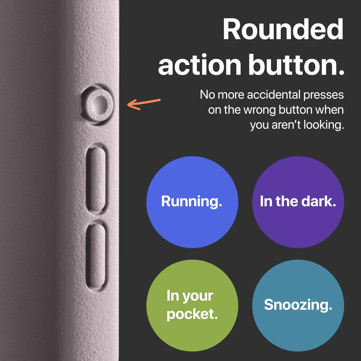 TineeOwl for iPhone 16 Pro Magnetic Case, Camera Control Button, Compatible with MagSafe, TPU, Minimalist, Slim/Thin, Grippy - Dune Series (Dusty Lilac, iPhone 16 Pro) - view 2