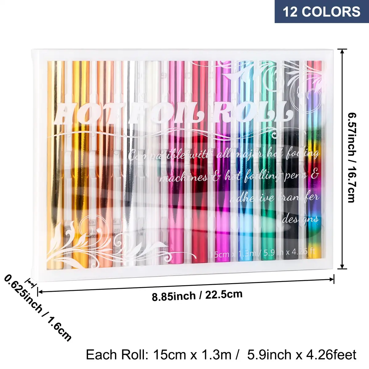 CYFUN DESIGN Hot Foil Pen & Roll Set | USB Powered Heat Foil Pen with 13 Rolls for Card Making - view 4