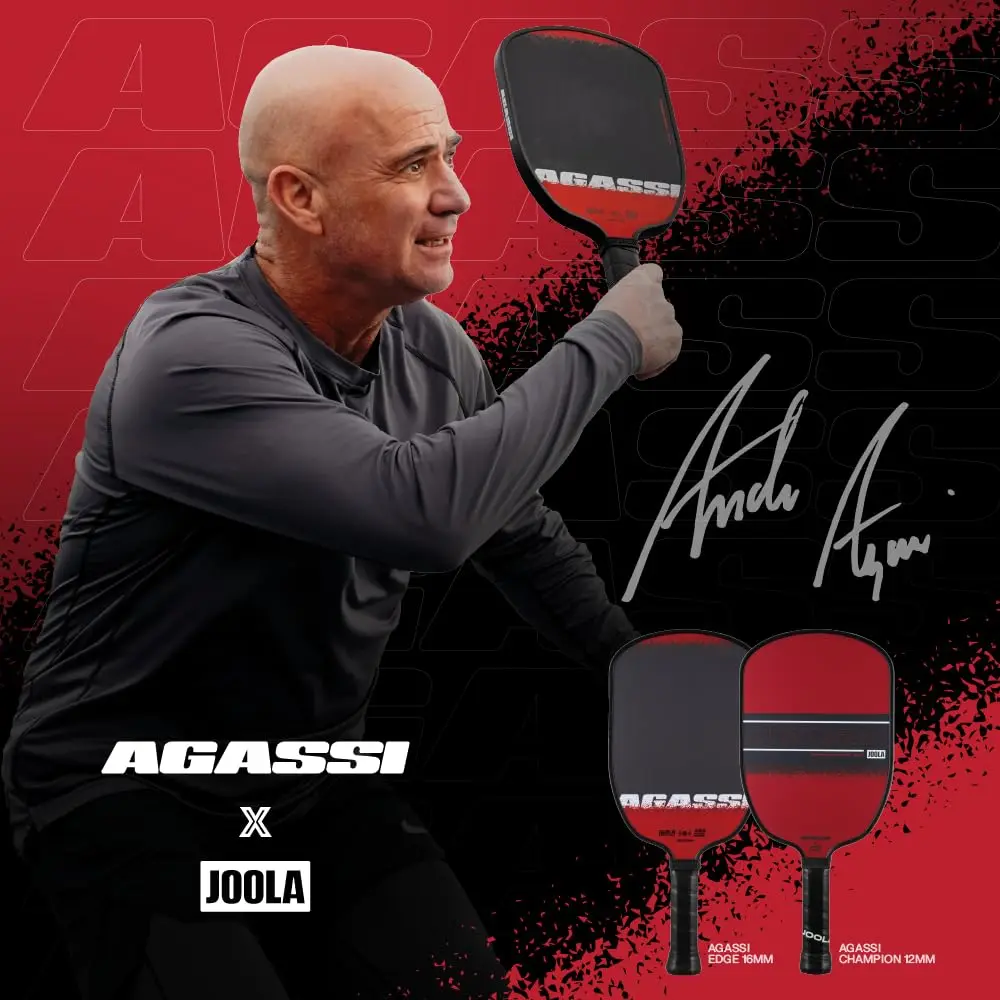 JOOLA Agassi Champion 12mm Pickleball Paddle | 42cm (16.5") x 19cm (7.5") - view 5