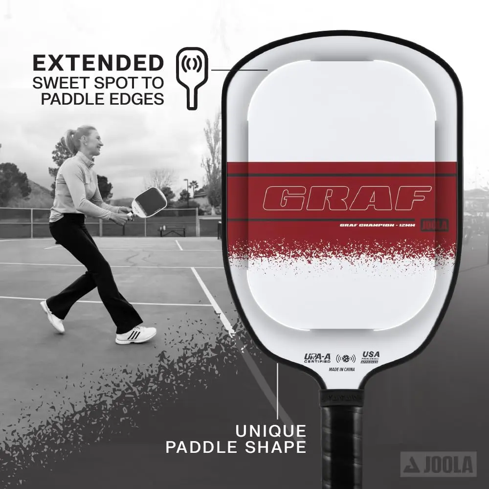 JOOLA Graf Champion 12mm Pickleball Paddle | Agassi Shape for Enhanced Spin & Control - view 3
