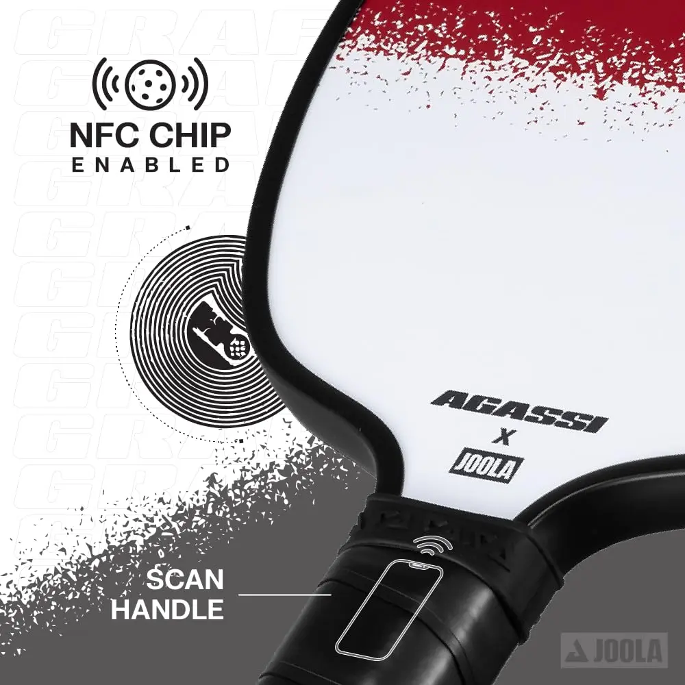 JOOLA Graf Champion 12mm Pickleball Paddle | Agassi Shape for Enhanced Spin & Control - view 4