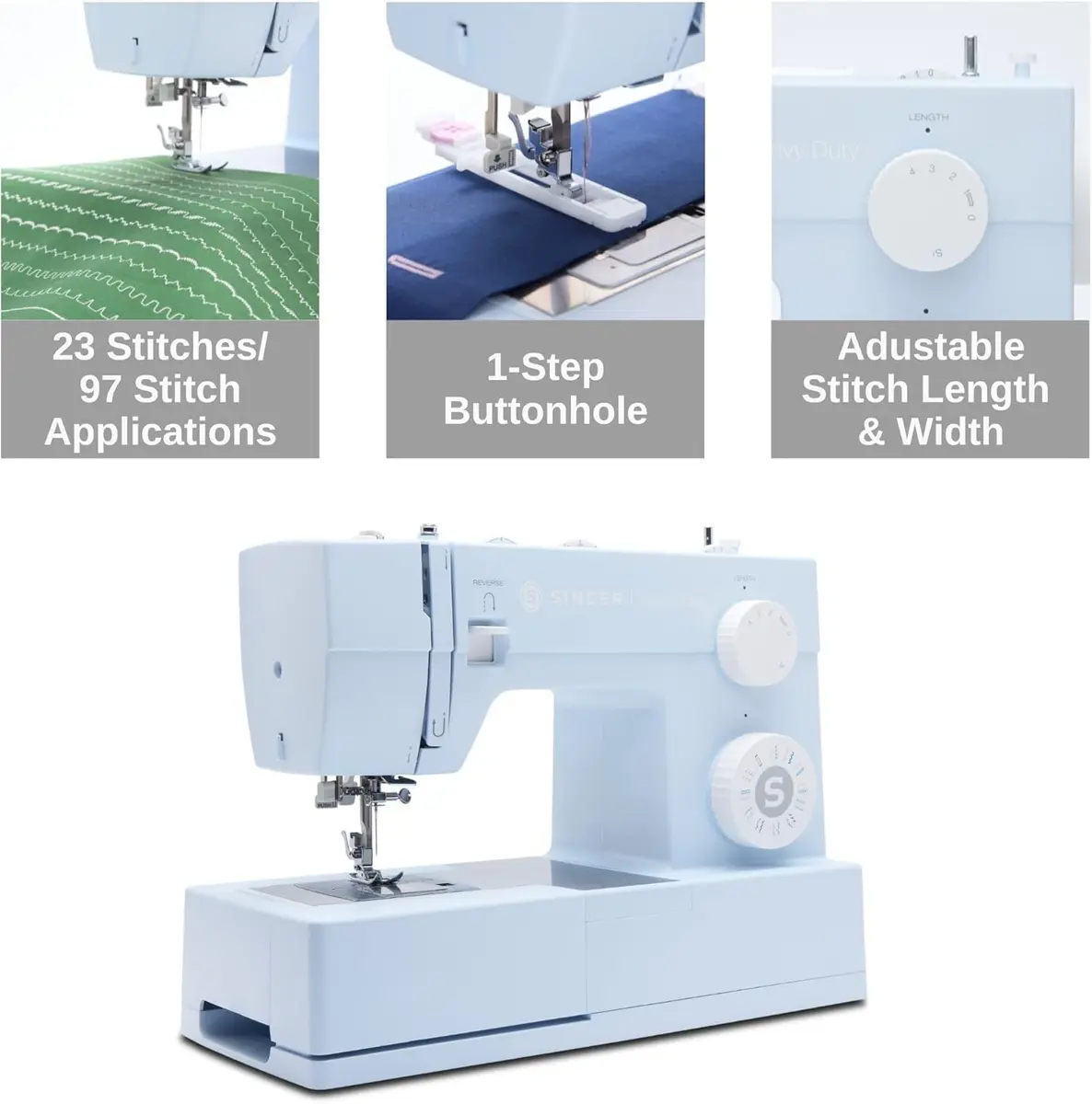 SINGER Heavy Duty 4423 Sewing Machine | 97 Stitch Applications, 50% More Power, Fast & Durable (120 chars) - view 2