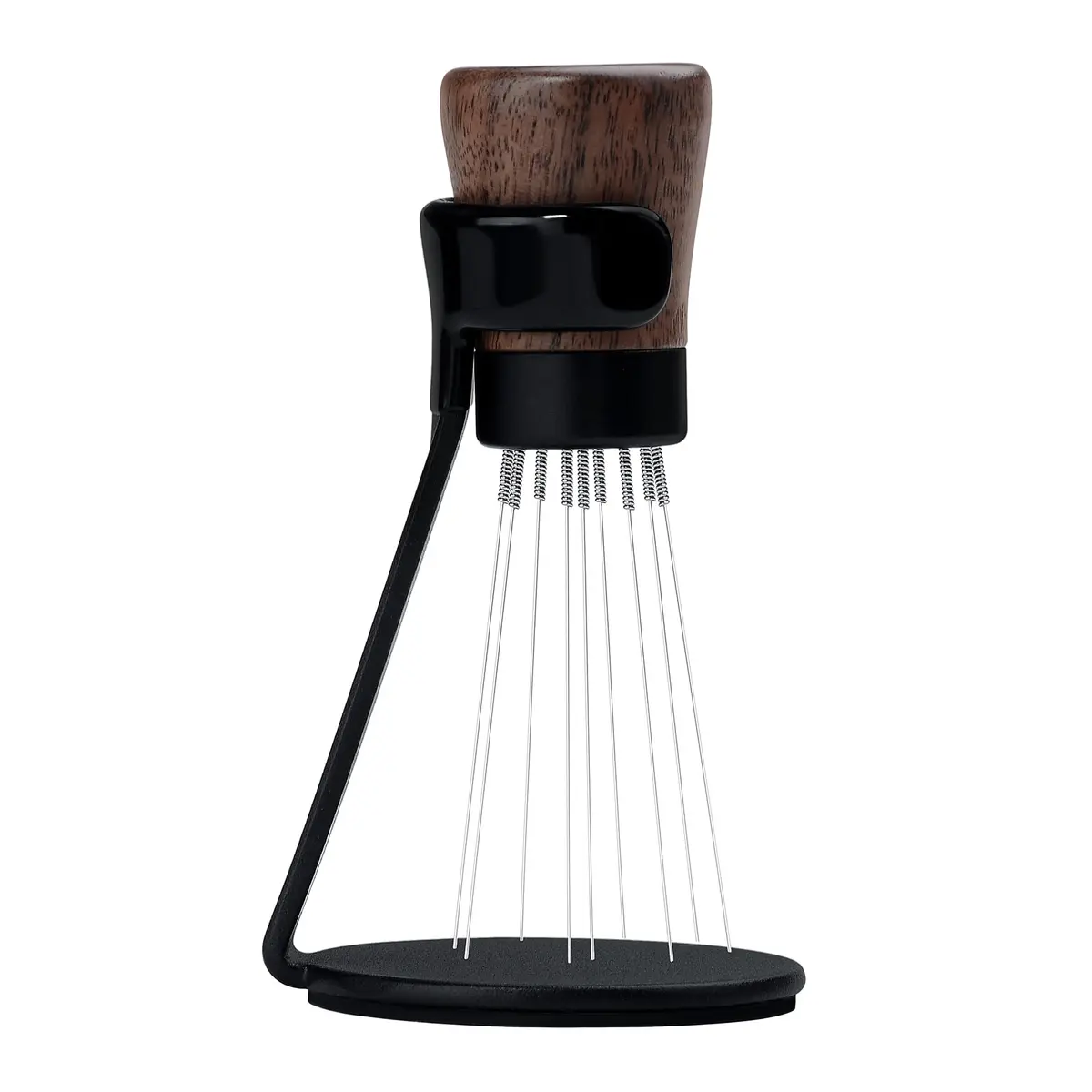 Normcore WDT Tool V2.1 with Stand, 9 Prong 0.23mm Espresso Distribution Tool, Weiss Distribution Technique, Magnetic Coffee Stirrer with 5 Extra Needles, American Walnut Wood Handle - main product image