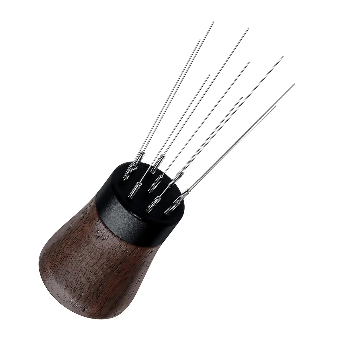 Normcore WDT Tool V2.1 with Stand, 9 Prong 0.23mm Espresso Distribution Tool, Weiss Distribution Technique, Magnetic Coffee Stirrer with 5 Extra Needles, American Walnut Wood Handle - view 8