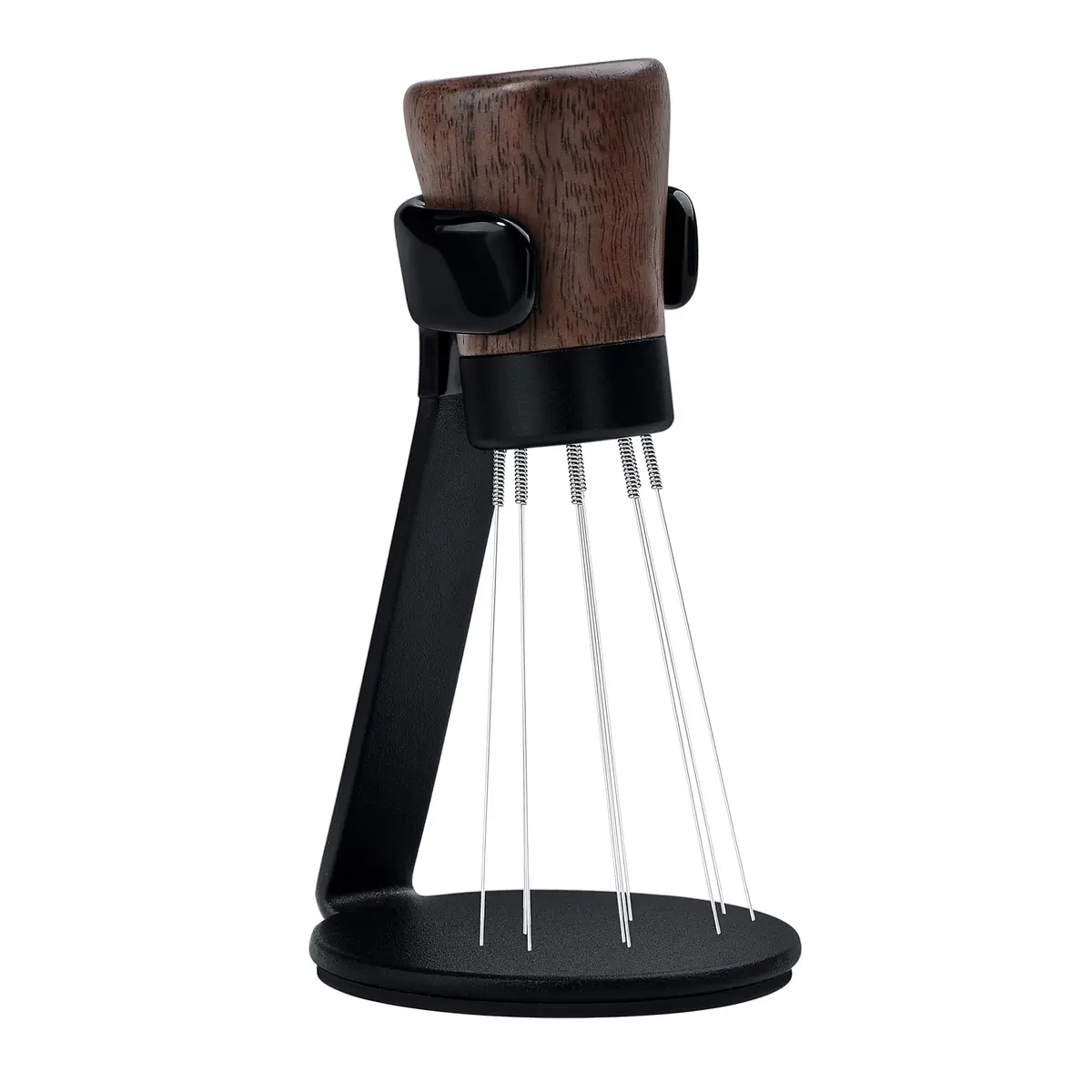 Normcore WDT Tool V2.1 with Stand, 9 Prong 0.23mm Espresso Distribution Tool, Weiss Distribution Technique, Magnetic Coffee Stirrer with 5 Extra Needles, American Walnut Wood Handle - view 2