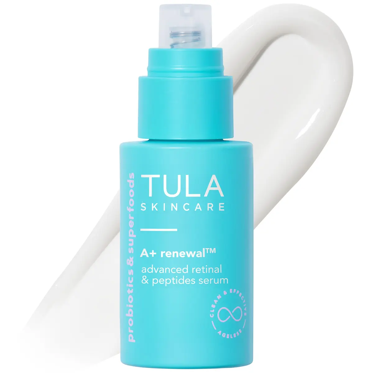 TULA A+ Renewal Advanced Retinal + Peptides Night Facial Serum, 1.01 fl oz | Hydrating, anti-aging night serum with retinoids & peptides - main product image