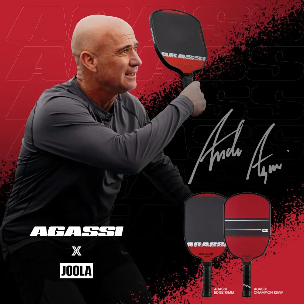 JOOLA Agassi Edge 16mm Pickleball Paddle | Carbon Fiber Spin & Control | USAP & UPA-A Certified (70-120c) - view 6