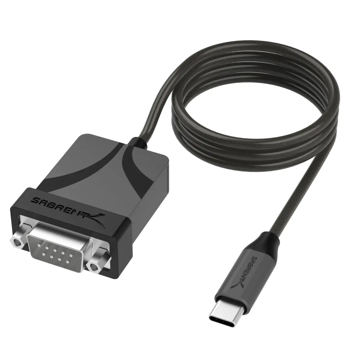 Sabrent USB-C to DB9 Serial RS-232 Adapter Cable 3ft (0.91m) | Prolific PL2303GS Chipset - main product image