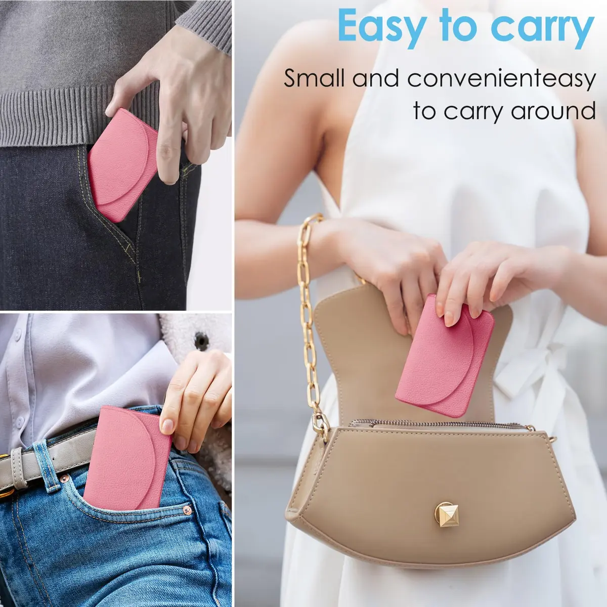 xiviers Business Card Holder | PU Leather Card Case with Magnetic Closure (4.3 x 2.5 x 0.8 inches) for Men & Women - view 5
