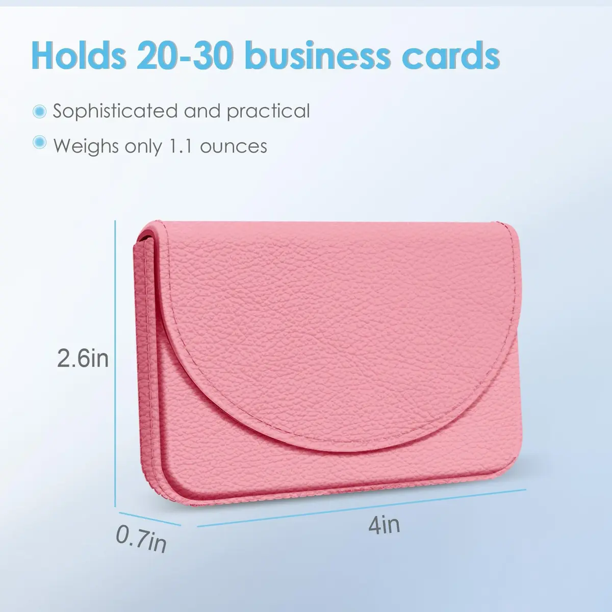 xiviers Business Card Holder | PU Leather Card Case with Magnetic Closure (4.3 x 2.5 x 0.8 inches) for Men & Women - view 2