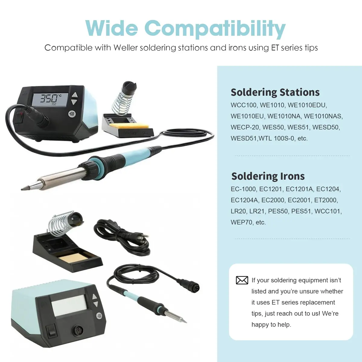 HANGLIFE ET Soldering Iron Tips 12-Piece Set with Holder | Precision Replacement Solder Tips for Weller Stations - view 5