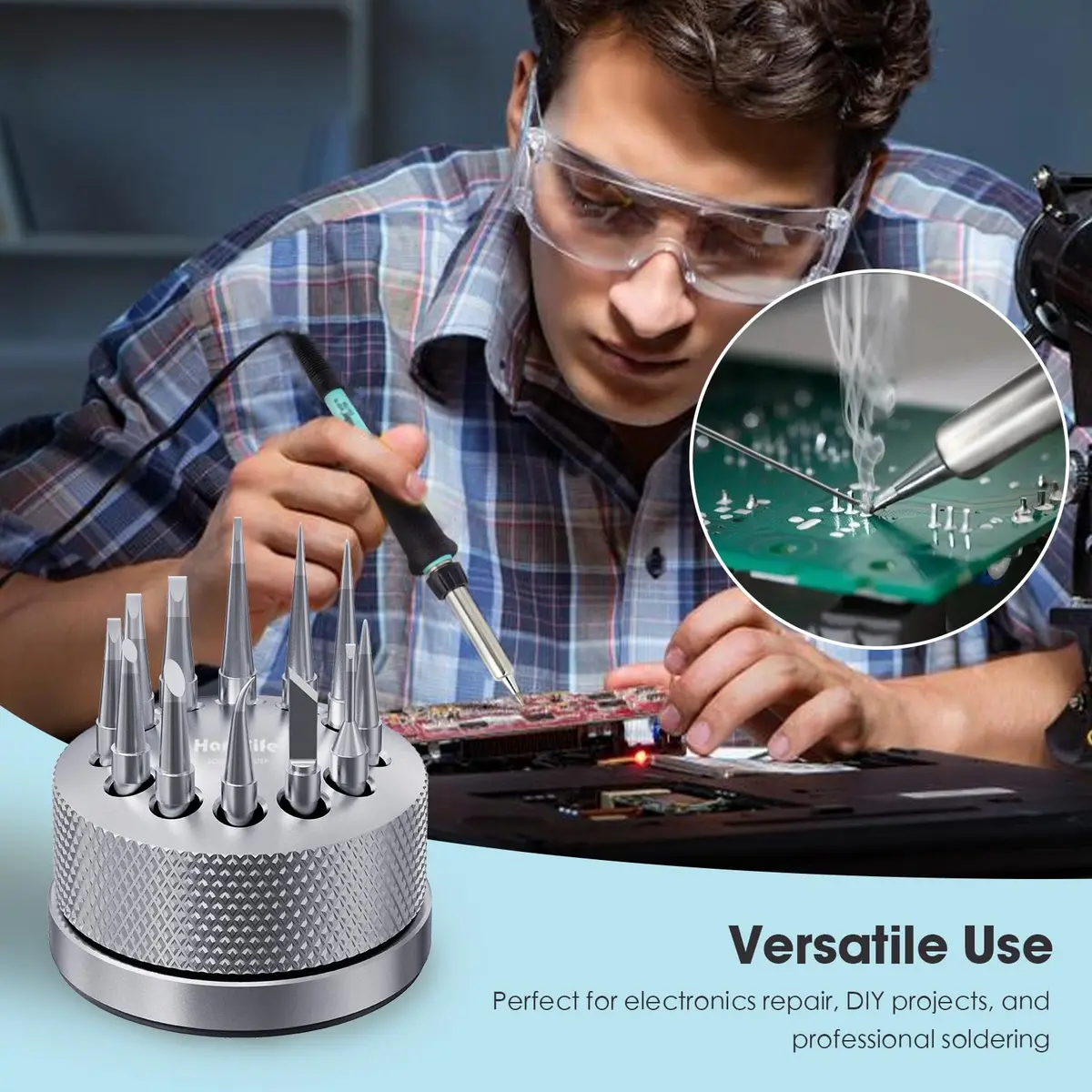 HANGLIFE ET Soldering Iron Tips 12-Piece Set with Holder | Precision Replacement Solder Tips for Weller Stations - view 8