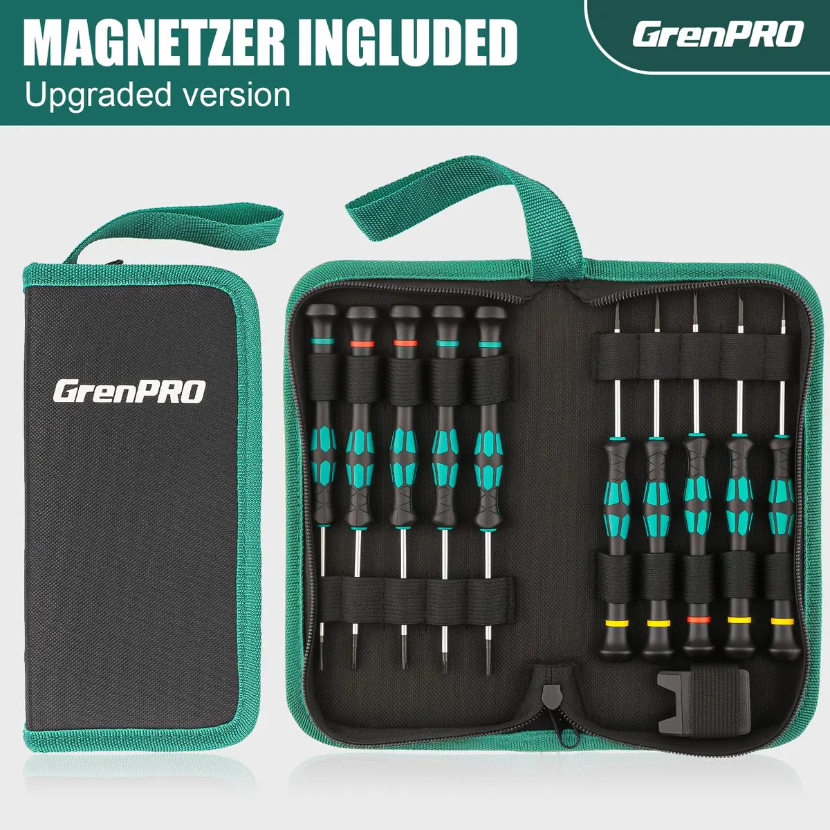 GRENPRO 10-Piece Precision Screwdriver Set with Magnetic Tips & Storage Pouch | Eyeglass, Watch, Computer, Phone Repair Tool Kit - view 7