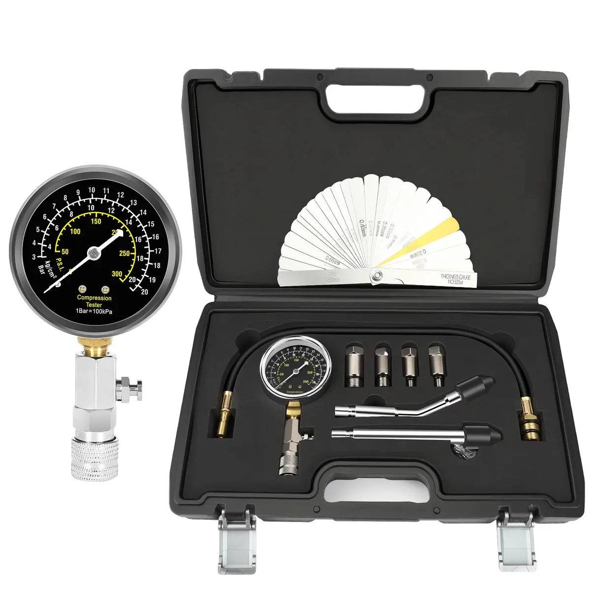 BETOOLL Petrol Engine Cylinder Compression Tester Kit 32 Blades | Accurate Pressure Test for Petrol Engines - main product image
