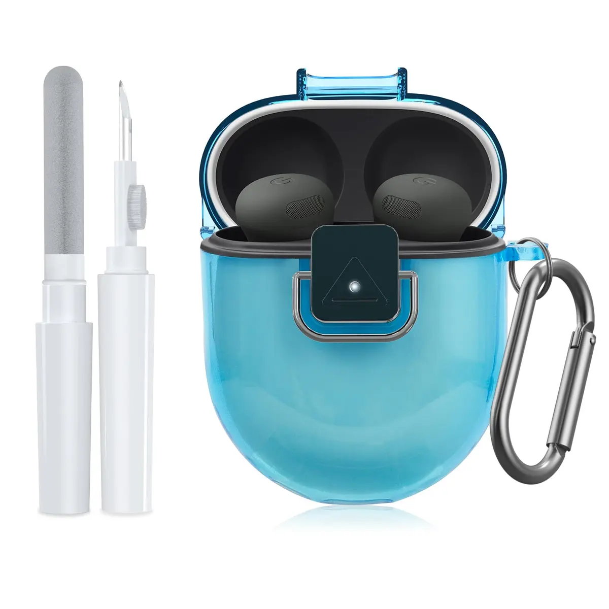 SGHLDE Google Pixel Buds Pro 2/1 Case Cover with Lock Clip | Clear TPU Shockproof Protective Skin (0.02kg) - main product image