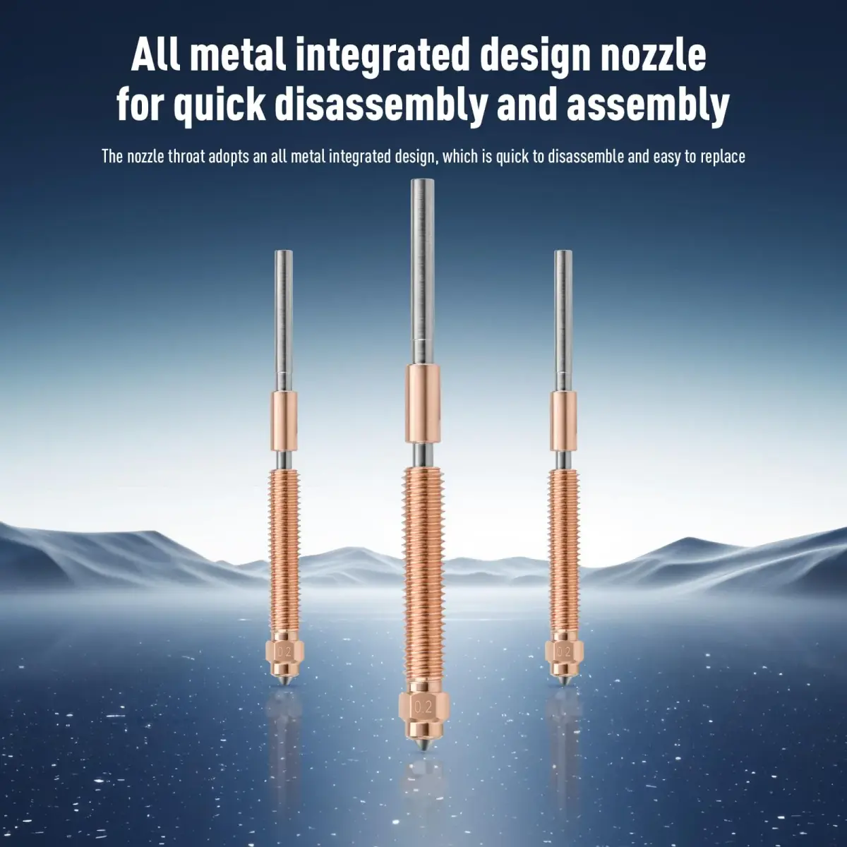 Xirbbo K2 Plus Nozzle Kit | 2 pcs 0.2mm Unicorn Quick-Swap Hardened Steel & Copper Alloy Nozzle for Creality K2 Plus 3D Printer - view 8