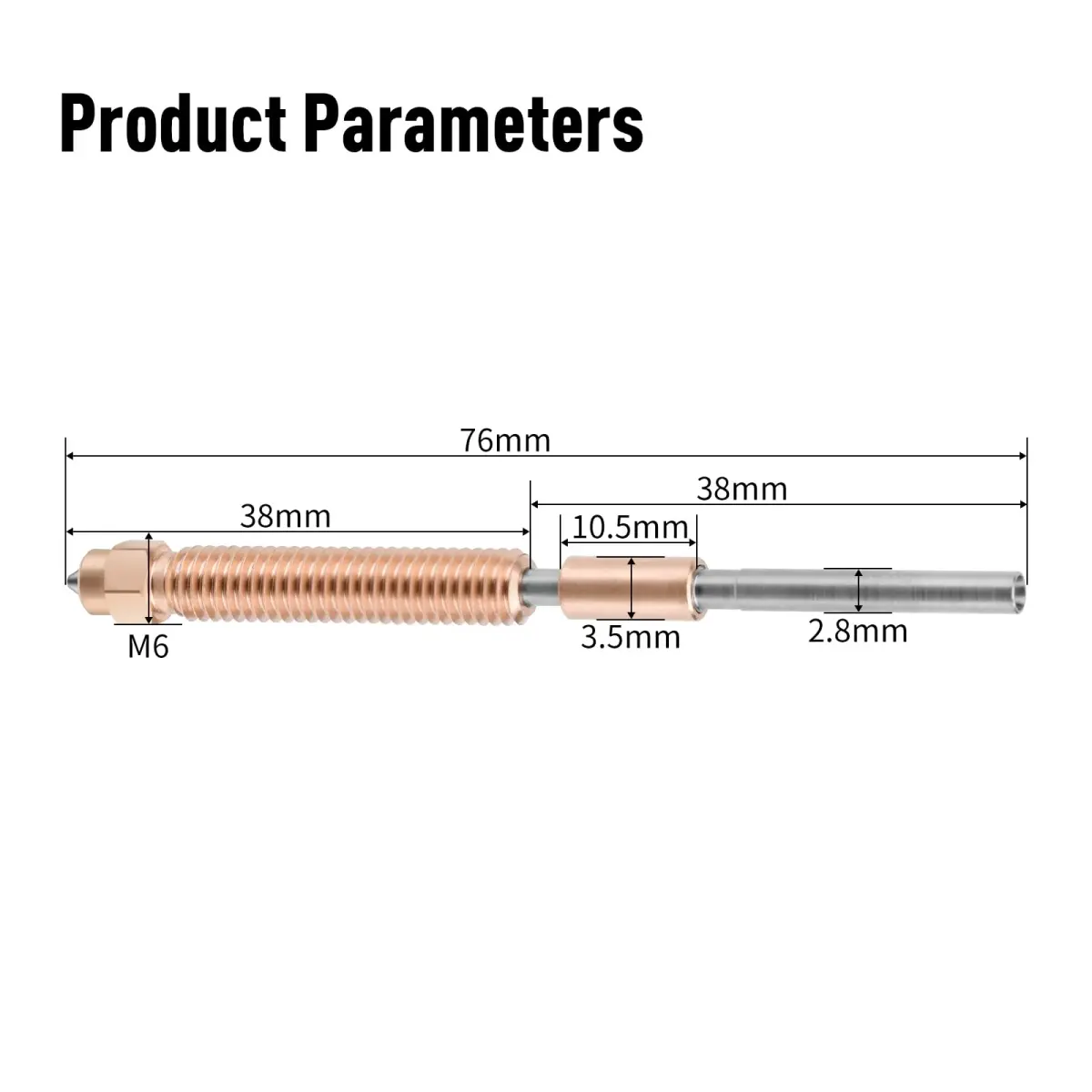 Xirbbo K2 Plus Nozzle Kit | 2 pcs 0.2mm Unicorn Quick-Swap Hardened Steel & Copper Alloy Nozzle for Creality K2 Plus 3D Printer - view 3