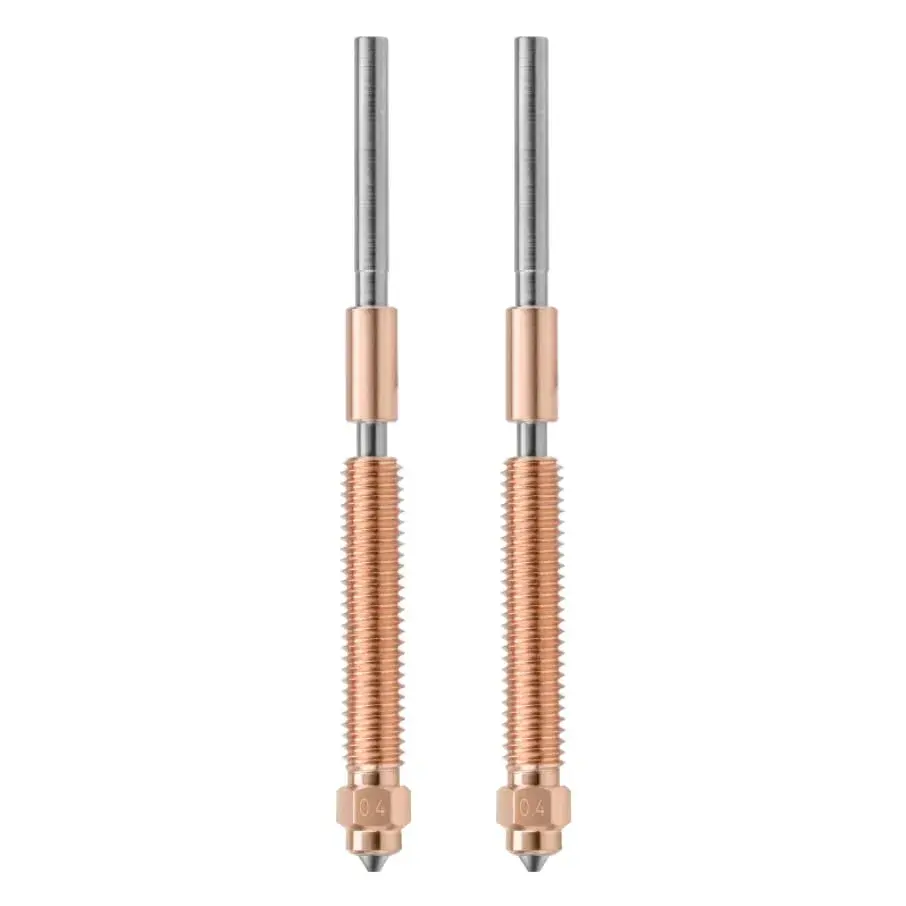 Xirbbo K2 Plus Nozzle Kit | 2 pcs 0.4mm Copper Alloy & Hardened Steel Quick-Swap Nozzles for Creality K2 Plus 3D Printer - main product image