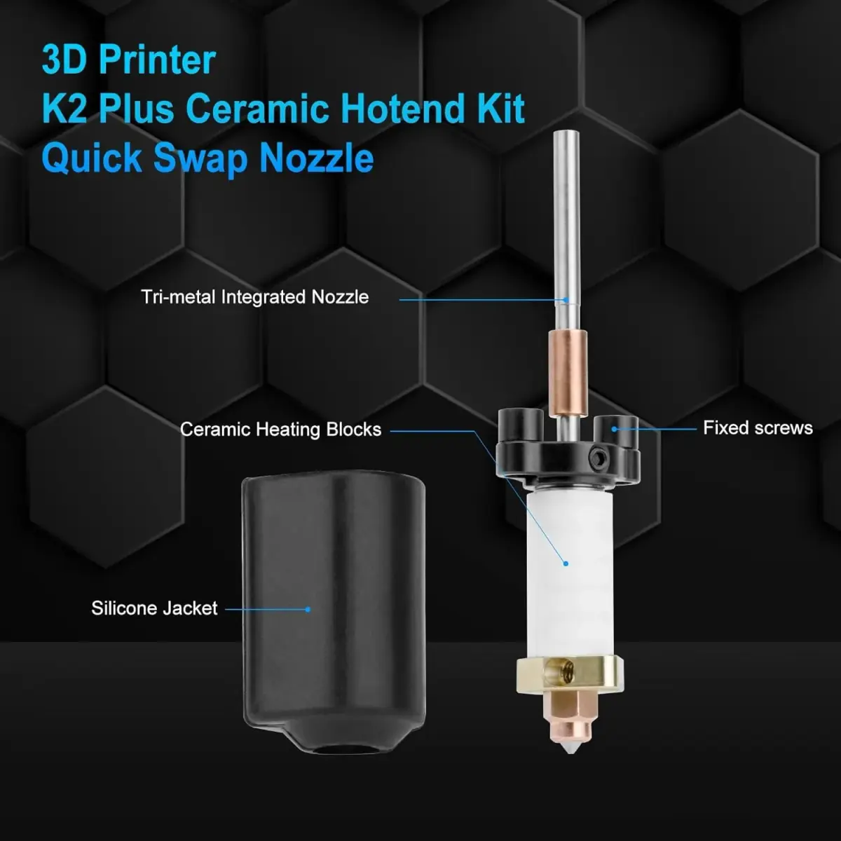 Xirbbo K2 Plus Hotend Replacement for Creality K2 Plus 3D Printer | All-Metal Integrated Design - view 5