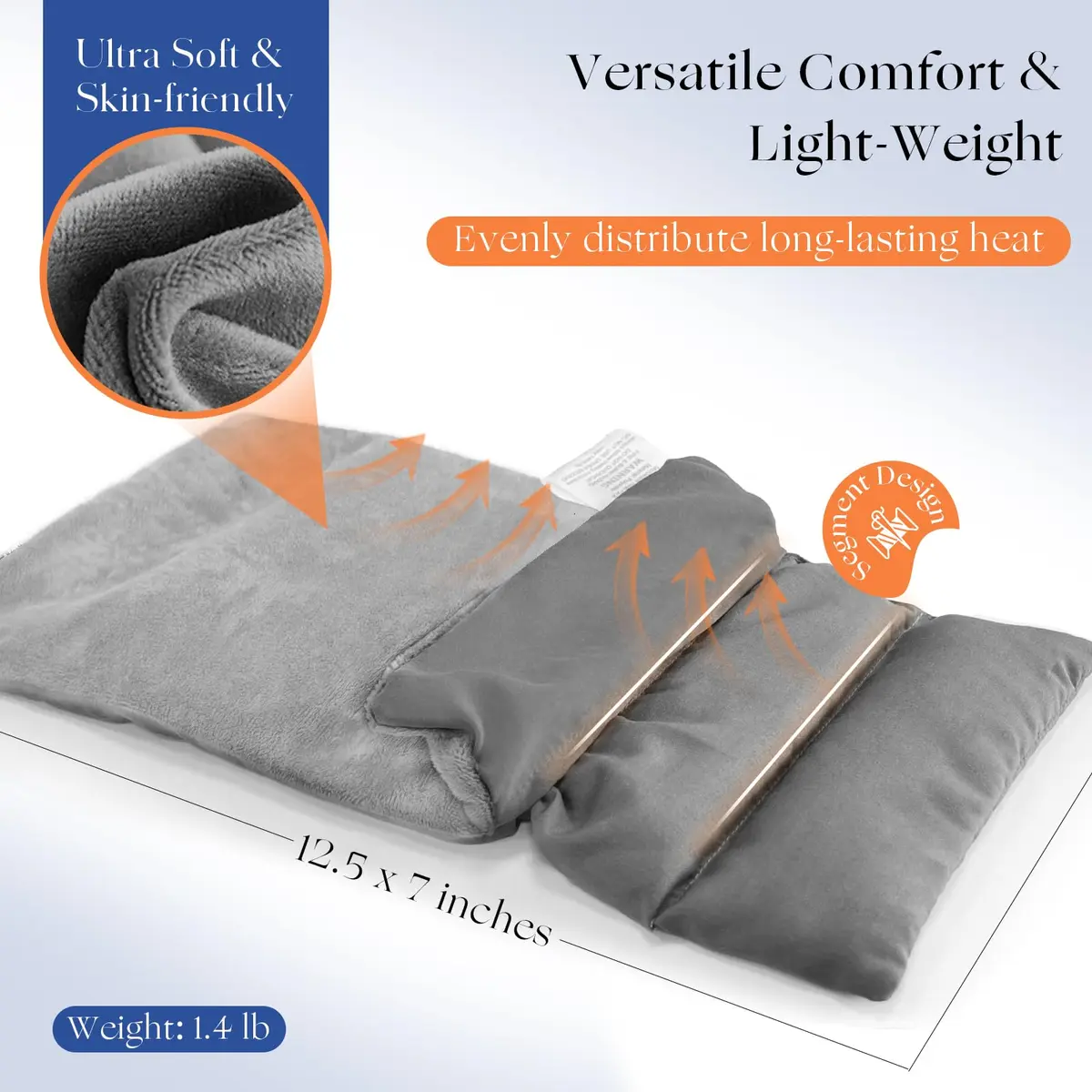 uncn Microwavable Heating Pad 13x7 Inch | Lavender Scent Moist Warm Compress for Relaxation - view 4