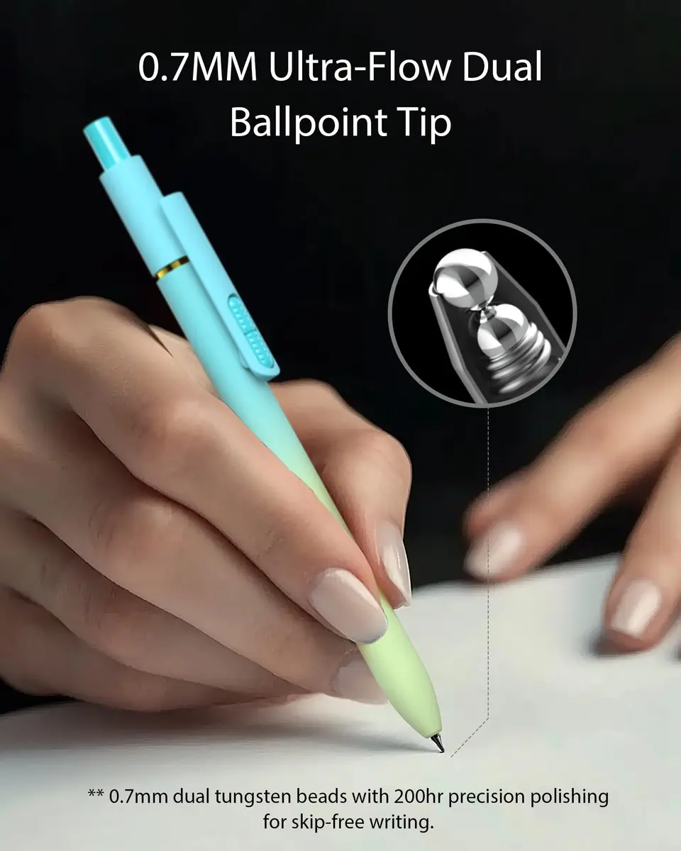 Hiacry 8 Pcs Gel Pens, Quick-Dry Black Ink-0.7mm Fine Point, Smooth Writing - view 4