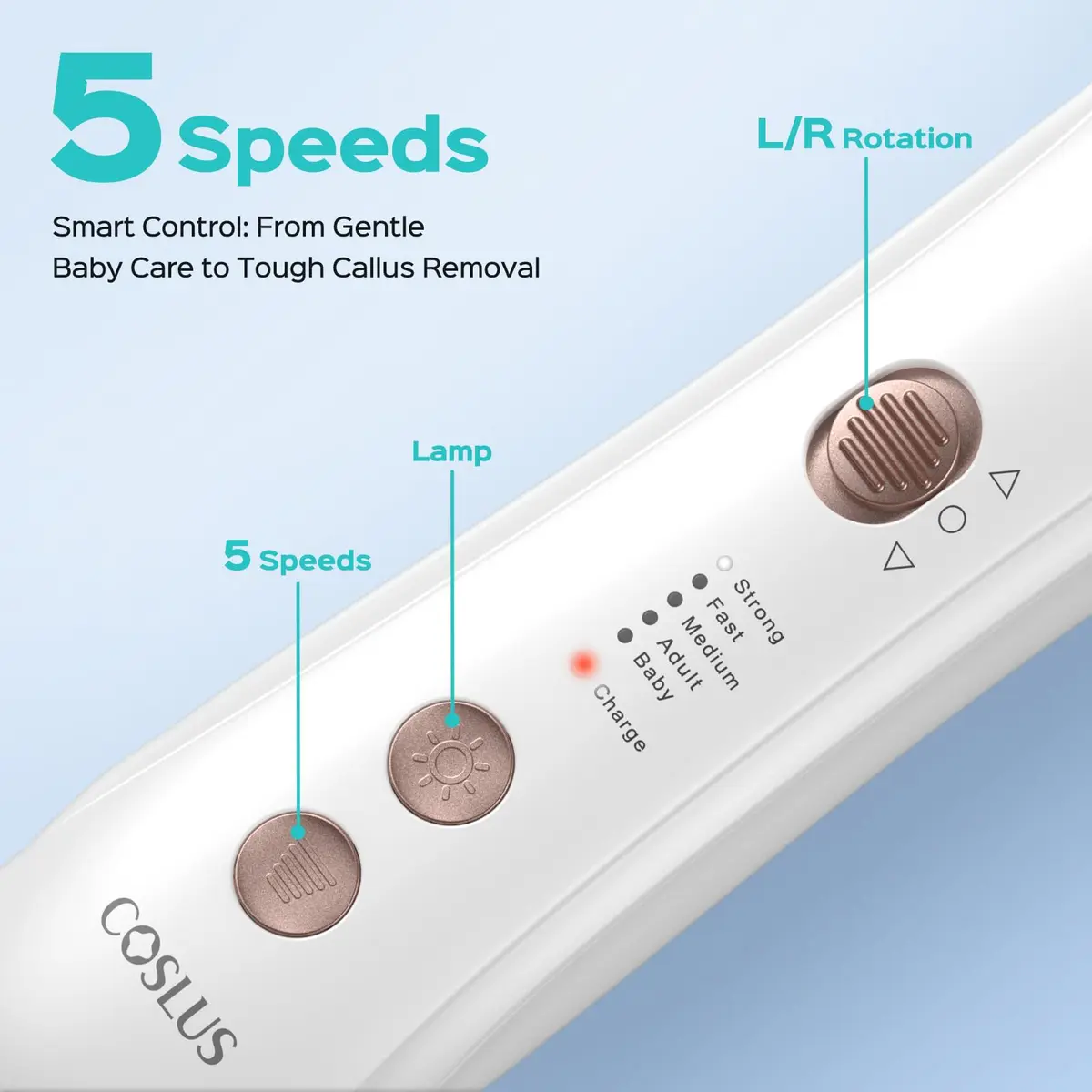 COSLUS C43 Professional Manicure Pedicure Kit with Upgrade Wider Grinder | 5000 RPM Cordless Electric Nail File for Home Salon Use - view 5