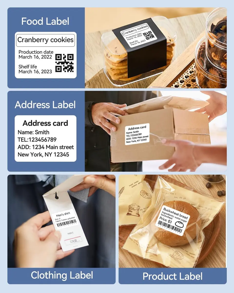 NIIMBOT 3 Roll Set Labels, 2" x 3.2" Waterproof Thermal Labels for B1/B21/B3S Printer - view 8