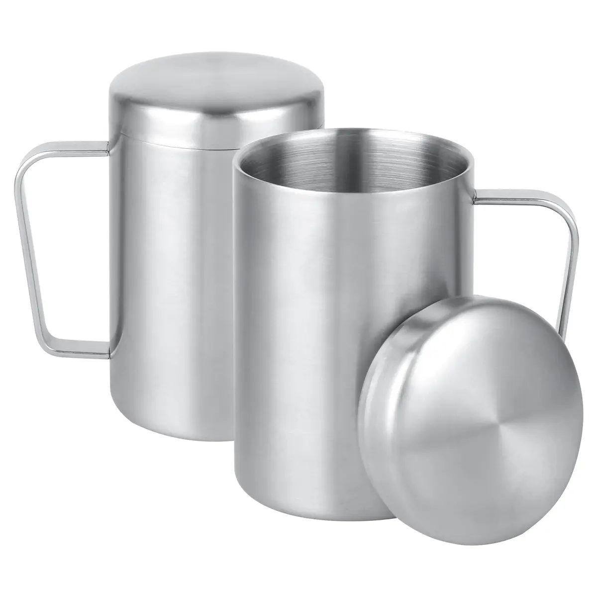 Jvsot 17 oz Stainless Steel Camping Mugs with Lids | Durable Travel Set for Outdoors & Home - main product image
