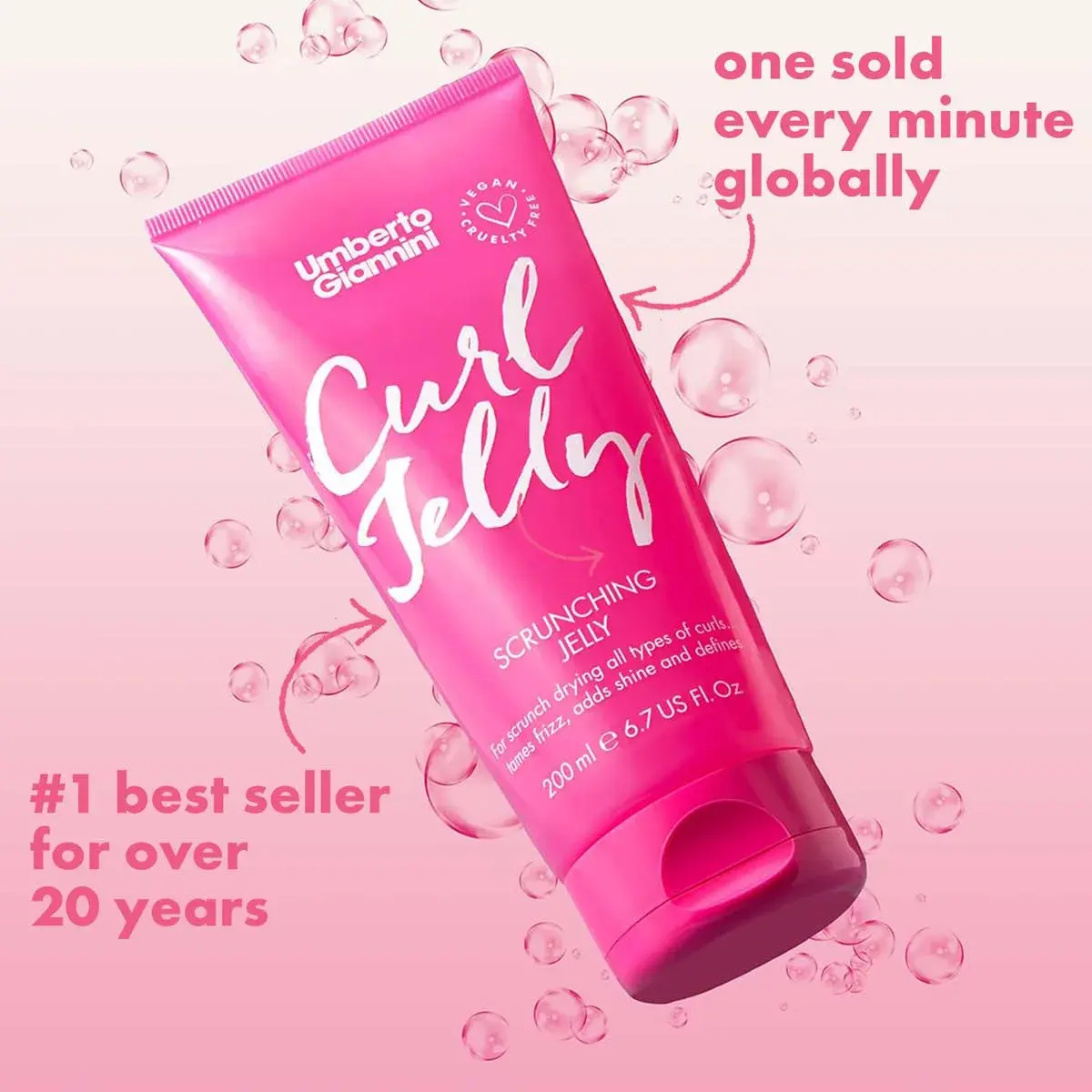 Umberto Giannini Curl Type 2 Styling Duo, Banana Coconut Air-Dry Cream (165ml / 5Fl. Oz) & Curl Jelly (198ml / 6.7Fl. Oz) | Define Wavy Hair - view 3