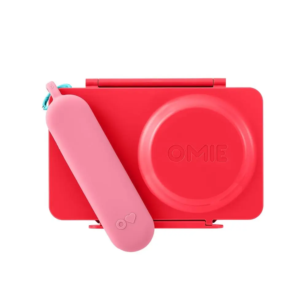 Omie Travel Fork & Spoon Set with Case, Pink | Durable Stainless Steel Utensils for On-the-Go Meals - view 4