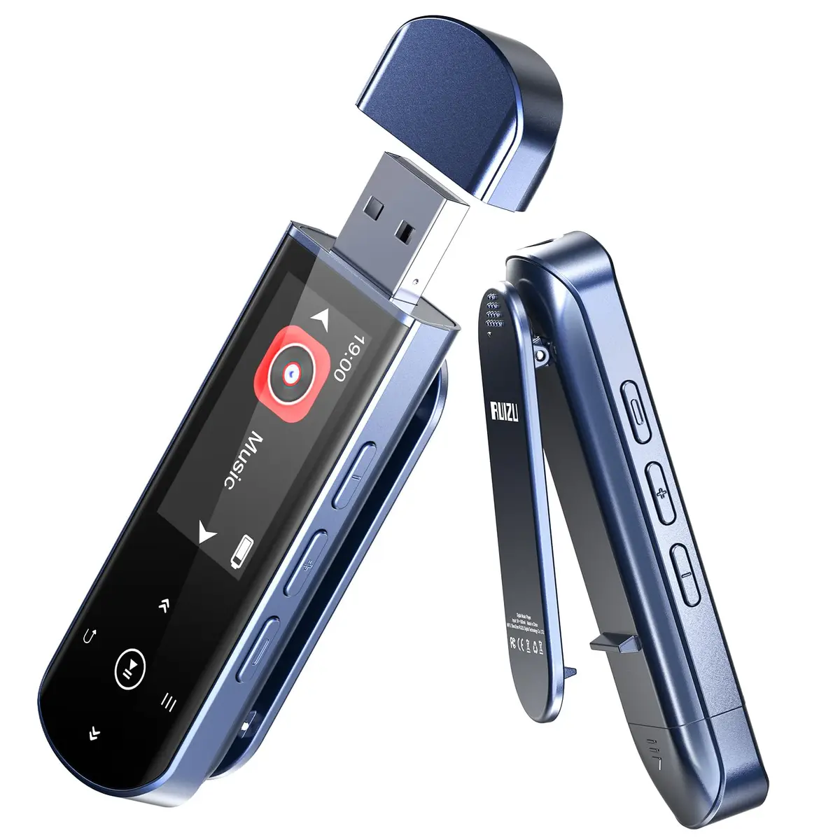 RUIZU 64GB USB MP3 Player with Bluetooth 5.3 & Clip for Sports Running | HiFi Sound, FM Radio, Voice Recorder - main product image
