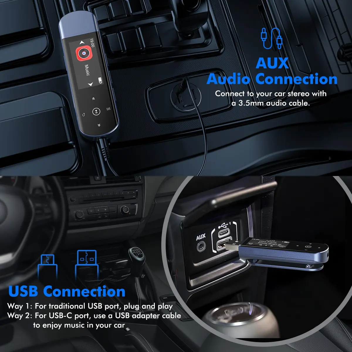 RUIZU 64GB USB MP3 Player with Bluetooth 5.3 & Clip for Sports Running | HiFi Sound, FM Radio, Voice Recorder - view 3