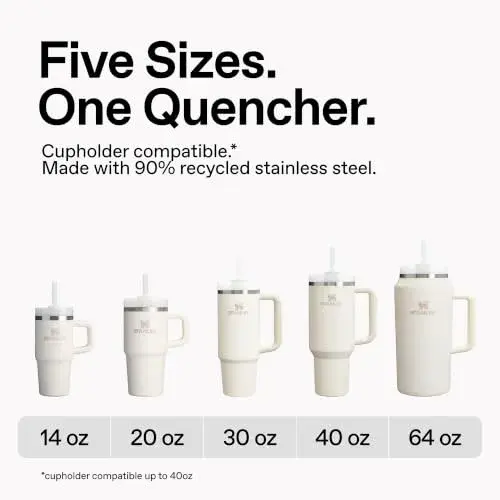 STANLEY Quencher H2.0 FlowState Tumbler 590ml (14 oz) with Handle & Straw | Keeps Drinks Cold for Hours - view 3