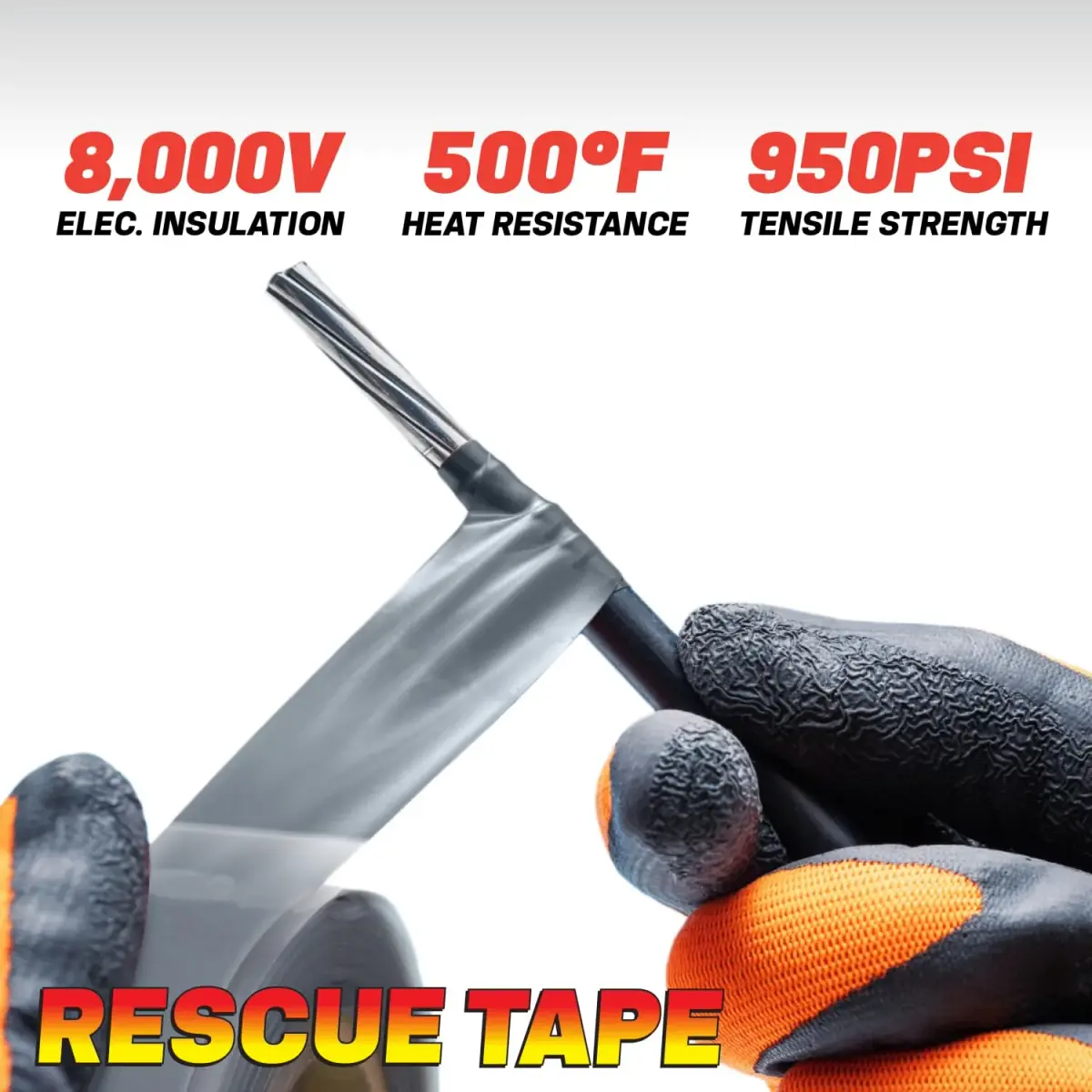 Bond It Rescue Tape Self-Fusing Silicone Repair Tape 36 ft (10.97 m) | Waterproof, Heat-Resistant, Electrical Insulation - view 5