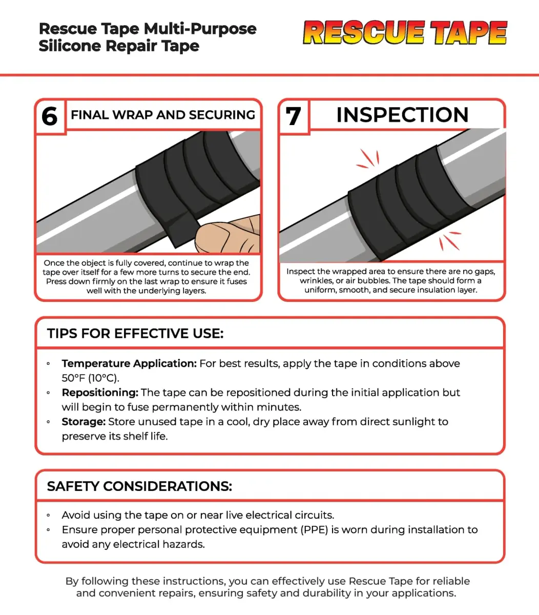 Bond It Rescue Tape Self-Fusing Silicone Repair Tape 36 ft (10.97 m) | Waterproof, Heat-Resistant, Electrical Insulation - view 9