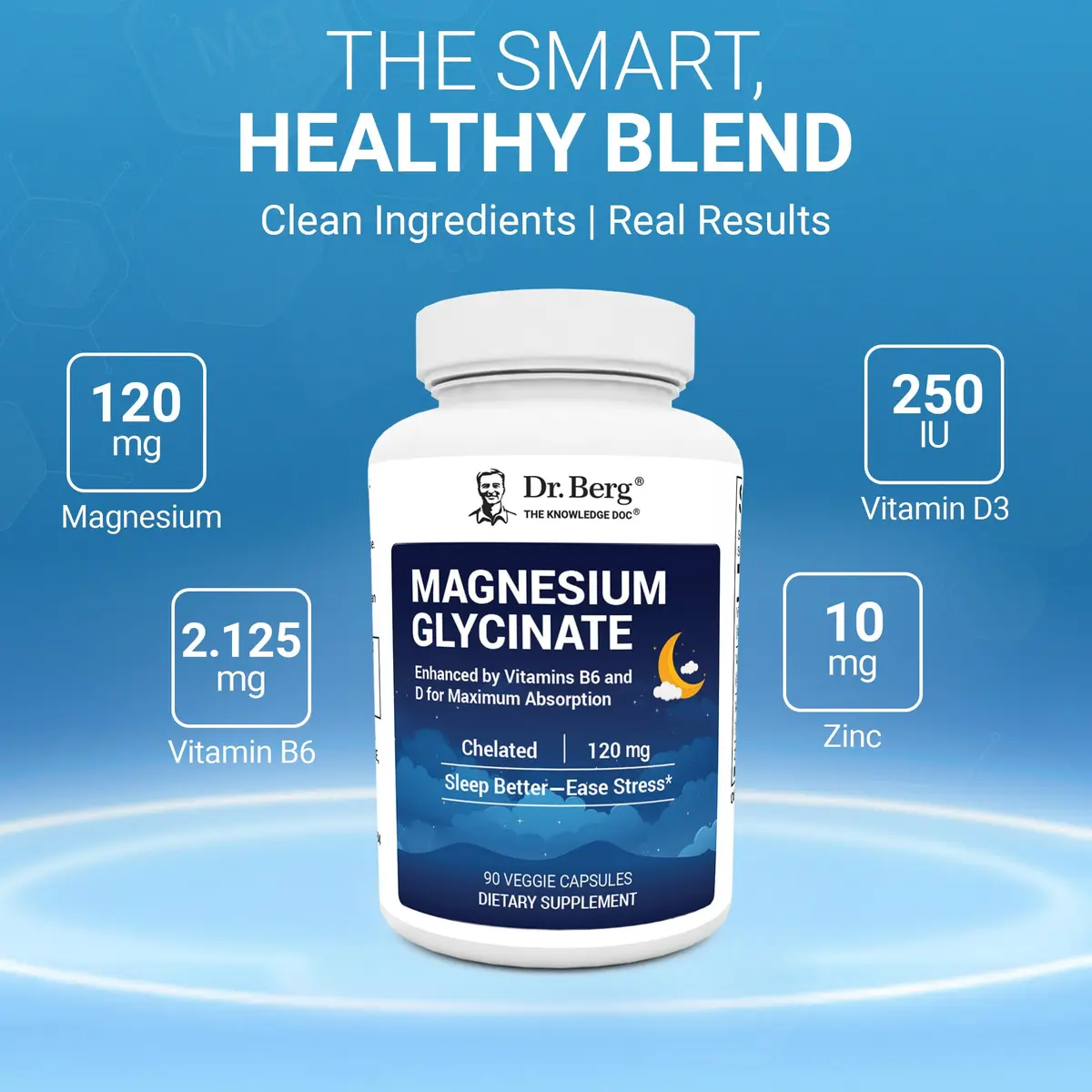 Dr. Berg Magnesium Glycinate 90ct – 4-in-1 Chelated for Muscle, Nerve, Sleep & Stress Support*– w/ D3, B6 & Zinc – 4X Lab-Tested – No Fillers – Formulated in USA, GMP-Certified - view 6