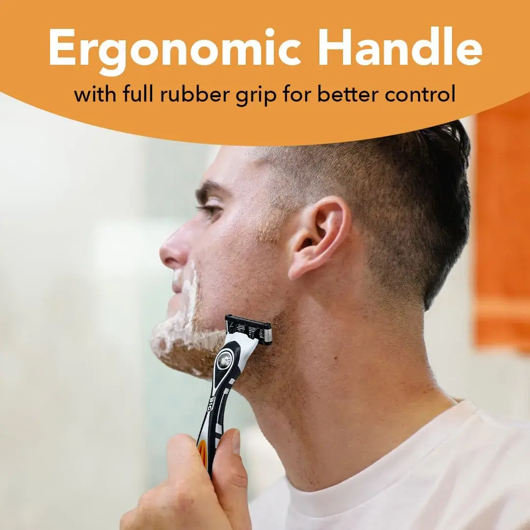 BIC Flex 5 Refillable Men's 5-Blade Razors with 12 Cartridges | Smooth Shave, Aloe & Vitamin E - view 3